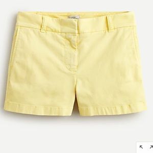 J Crew Yellow chino shorts